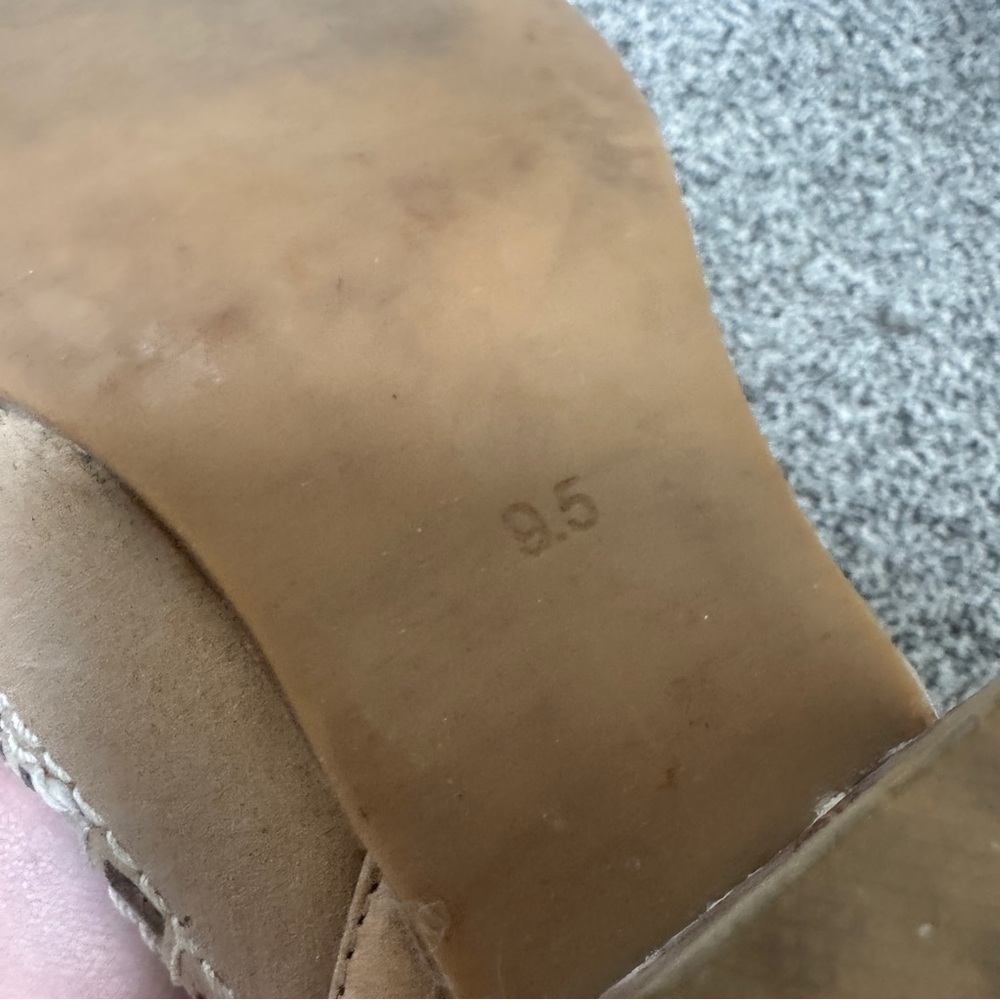 Jeffery Campbell Anthropologie Taggart Tan Beige Cutout Booties Ankle Boots 9.5 - Picture 10 of 10